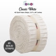 thumbnail image 3 of Soimoi Solid Jelly Roll Fabrics for Quilting 40 Strip 2.5" Cotton Strips Bundles, Perfect Quilting for Craft Project, Precut Quilt Fabirc, Cotton Strips for Home Decor, Rugs - Classic White, 3 of 7