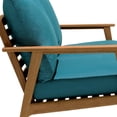 thumbnail image 6 of Eve Outdoor Teak Wood Sofa with Teal Olefin, 6 of 6