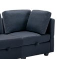 thumbnail image 4 of Llinc Store 5 Seater Modular Sectional Sofa with Storage, Including One 3-Seater Sofa and One Loveseats, Adjustable Arms and Backs Sofas & Couches with Comfy Seat and Arm Cushions, Blue, 4 of 9