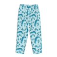 thumbnail image 5 of Balery Winter Warmth Blue Knitted print Women's Pajama Pants,Ultra Lightweight Pjs,Lounge Pant-Small, 5 of 9