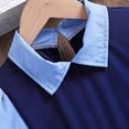 thumbnail image 5 of CUZIBR Girls Summer Dress Casual Solid Color Short Puff Sleeves Polo Collar Button Down High Waist Tiered A-Line Patchwork Ruffles Trim School Uniform Loose Fit Sundress Prom Dresses,Blue,1-2 Years, 5 of 6