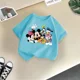 thumbnail image 3 of Camiseta de algodón de manga corta de verano de Mickey Minnie de Disney para niños, camisetas casuales de moda para niños y niñas, camisetas lindas de dibujos animados, ropa para niños, 3 of 5
