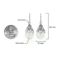 thumbnail image 5 of Floral Vine Ornate Teardrop White Mother of Pearl .925 Sterling Silver Dangle Earrings, 5 of 6
