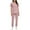 Pink, variant on Women's Solid Color Scrubs Set, Mandarin V-Neck Short Sleeve Top with Pocket & Drawstring Jogger Pants, Comfortable Medical Workwear for Nurses, Healthcare Workers & Dental Hygienists