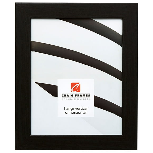 Craig Frames Bauhaus 125, 11x17 Picture Frame, Black Oak