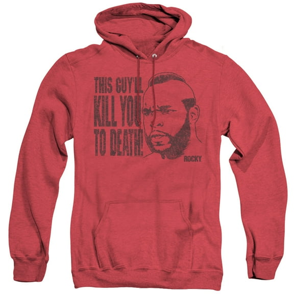 Rocky Iii Kill You To Death Adult Heather Hoodie Sweatshirt Red