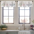 thumbnail image 3 of LALILO Kitchen Curtain Valance Watercolor Vintage Succulents Rod Pocket Window Curtain 52"x 18" Set of 2, 3 of 5