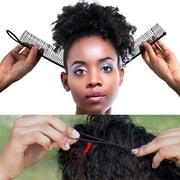 Triani 3 Pieces Adjustable Banana Clip for Thick Curly Women, Elastic Comfy Stretch Combs Make Great Hair Accessories for Kinky, Curly Hair Works for Faux Hawks, Braids & Dreadlocks