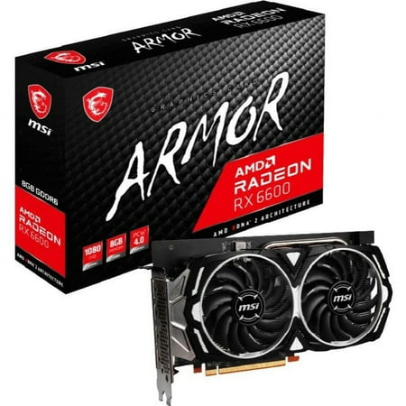 MSI AMD Radeon RX 6600 Graphic Card, 8 GB GDDR6