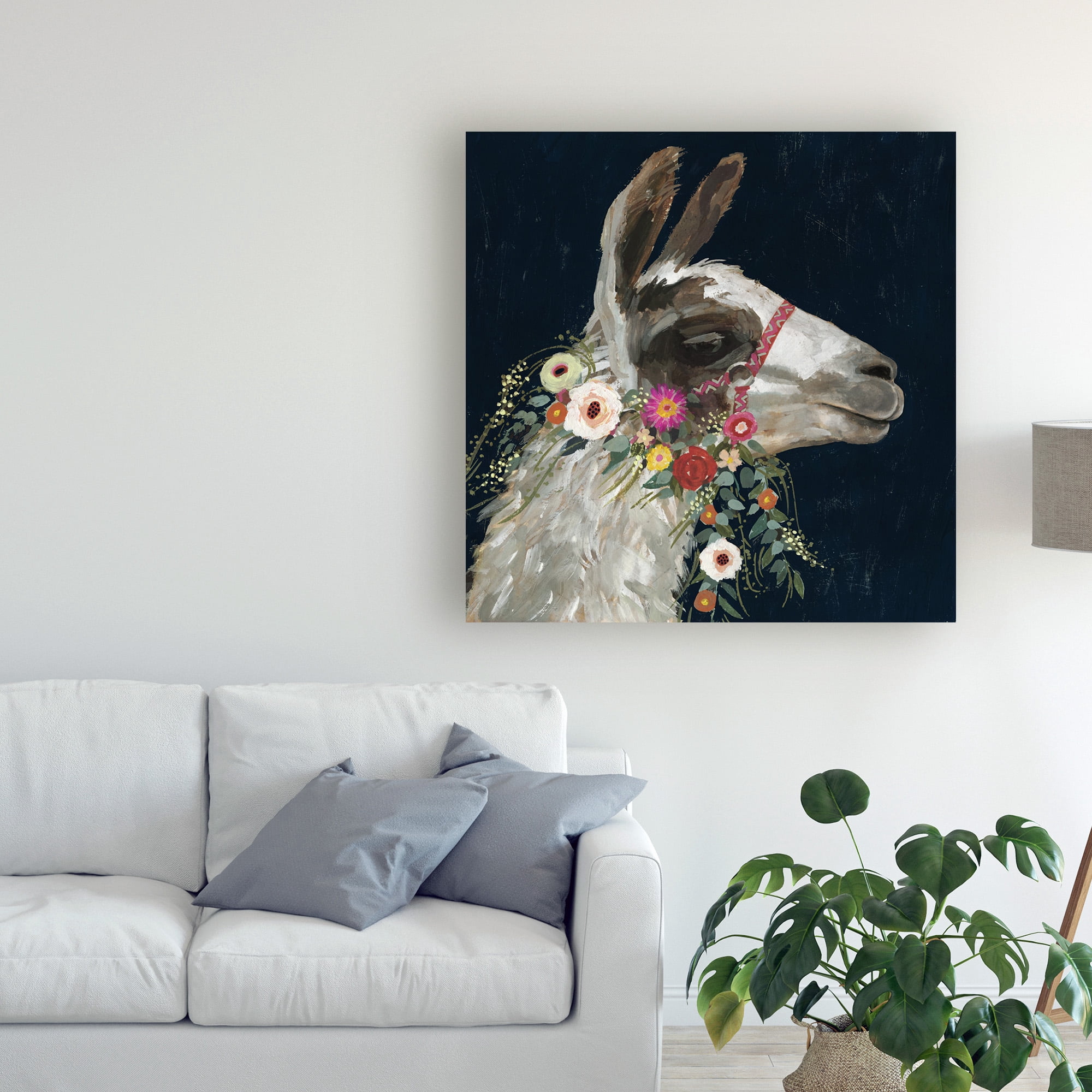 Trademark Fine Art 'Lovely Llama I' Canvas Art by Victoria Borges