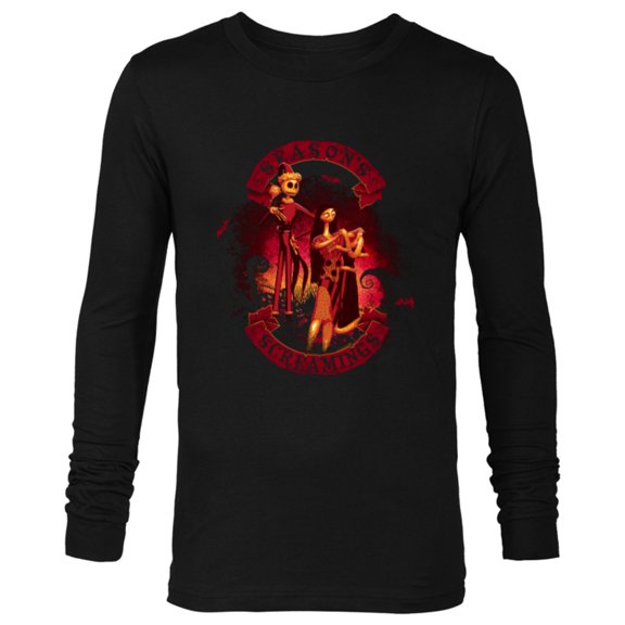 Tim Burton’s Nightmare Before Christmas Season’s Screamings - Long Sleeve T-Shirt for Men - Customized-Black