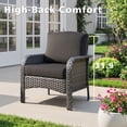 thumbnail image 5 of Ovios Patio Chairs Set of 2 All-Weather Wicker Patio Furniture Chairs Set Rattan High-Back Outdoor Armchairs with Cushions, Black, 5 of 12