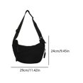 thumbnail image 4 of 7803 Bolso Bandolera Gran Capacidad Moderno Y Versátil Bolso Pana para Mujer (negro), 4 of 9