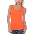 thumbnail image 2 of Kavio! Women Double Rolling Raw Edge Tank Hot Pink S, 2 of 2
