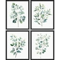 thumbnail image 2 of PixonSign Framed Wall Art Green Leaves Plants Floral Botanical Posters, Set of 4 Nature Wilderness Country/Farmhouse Canvas Prints, Rustic Cozy Zen Wall Décor for Home Decor - 12"x16" Black, 2 of 5