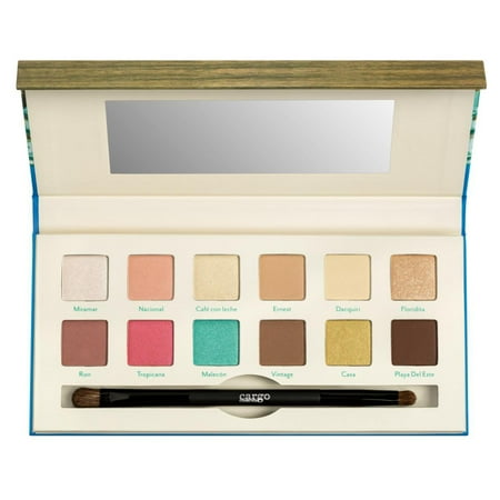 cargo HAVANA Nights Eye Shadow Palette: Shadows 12 x .03 Oz., Dual-Ended Brush