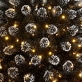 thumbnail image 4 of Holiday Time 6.5' pre-lit Branford Frosted Pine Black Tree, Black, 4 of 5