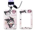 thumbnail image 2 of W Work Card Holder Work Permit Name Badge with Keychains Sanrio Kuromi Student Id Card Pack Lanyard Holder Purse FGS, 2 of 7
