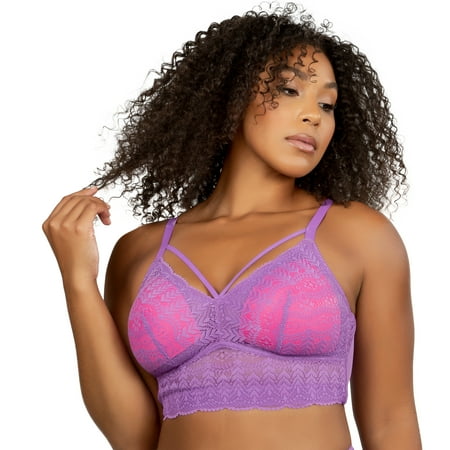 

Mia Lace Wire-Free Lace Bralette - Light Orchid