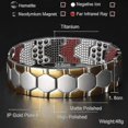 thumbnail image 2 of Men Elegant Magnetic Bracelet Metal Removable Wristbands For Arthritis Pain Relief, 2 of 5