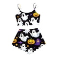 thumbnail image 1 of asddcavvf Ensembles de Pyjama pour Femmes 2 Pcs Imprimé Dessin Animé Halloween Ensemble de Shorts de Pyjama, 1 of 3