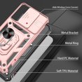 thumbnail image 5 of for Samsung Galaxy S21 FE Case with Anti-Explosion Screen Protector, Build in 360° Rotating Ring Kickstand [Military Grade] Protective Case for Galaxy S21 FE 5G, Rose Gold, 5 of 13
