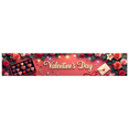thumbnail image 1 of Fond Floral Romantique de la Saint-Valentin Fond Décoratif Photo Roses Rouges Lumières Cœurs Enveloppes Fête Mariage Anniversaire Célébration Événement, 1 of 4