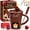 B, variant on Upgrade Chocolate Fondue Mug, Christmas Ceramic Chocolate Melting Mug With Candle, Mini Melty Mug Cheese Butter Warmer Cup, Date Night Party Wedding,Holiday Gift