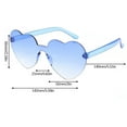 thumbnail image 3 of cpengpj Heart Shaped Rimless Sunglasses - Transparent Candy - colored Frameless Glasses for, 3 of 3
