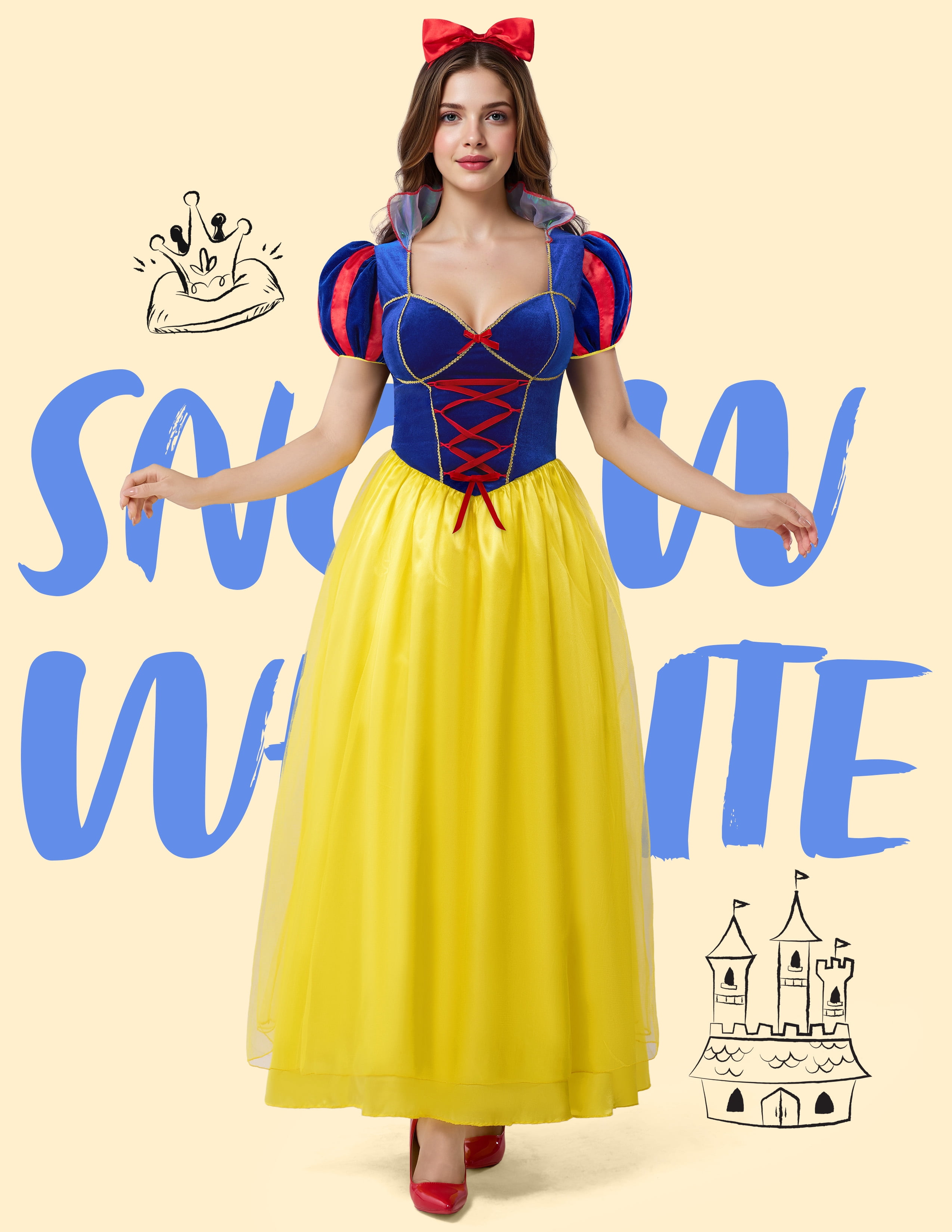 snow white dress women D467 - costume parties Historically Accurate Snow White Costume