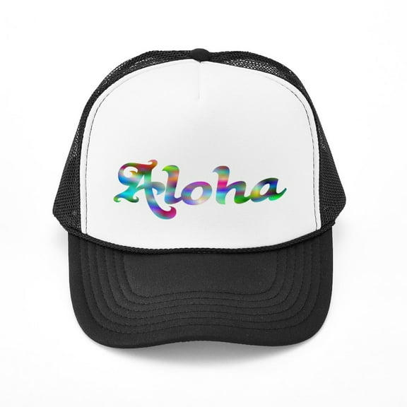 CafePress - Aloha Rainbow - Adjustable Unisex Printed Trucker Hat with Mesh Back