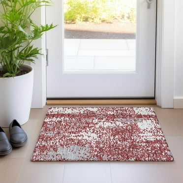 Addison Rugs Chantille Indoor/Outdoor Transitional Abstract Garnet Washable Rectangle Rug, 1'8" x 2'6"