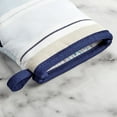 thumbnail image 3 of Martha Stewart Thin Stripe Mini Oven Mitt Set, Blue, 2 Piece, 3 of 4