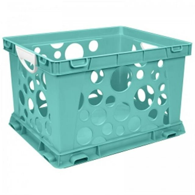 Premium File Crate with Handles Teal Classroom