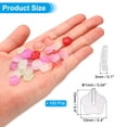 thumbnail image 2 of Uxcell Flower Crystal Glass Beads, 100 Pack Floral Flower Bead Handcrafted Glass Spacer Bead, White, 2 of 5