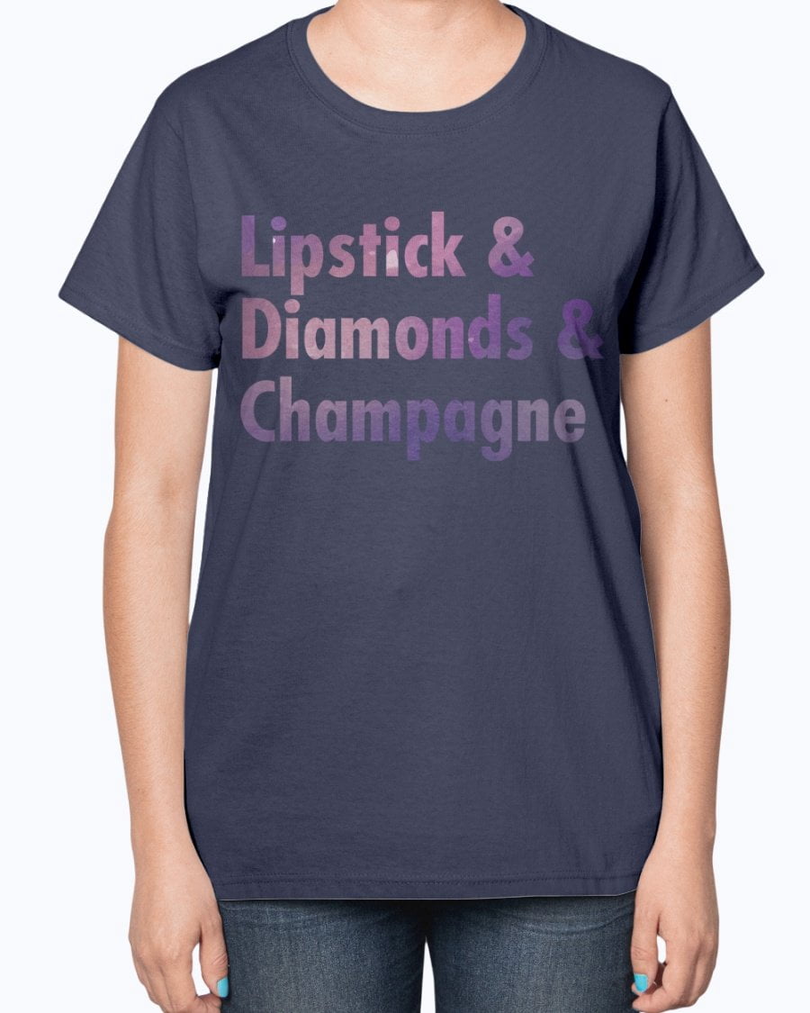 Tshirt Unlimited - Lipstick, diamonds 