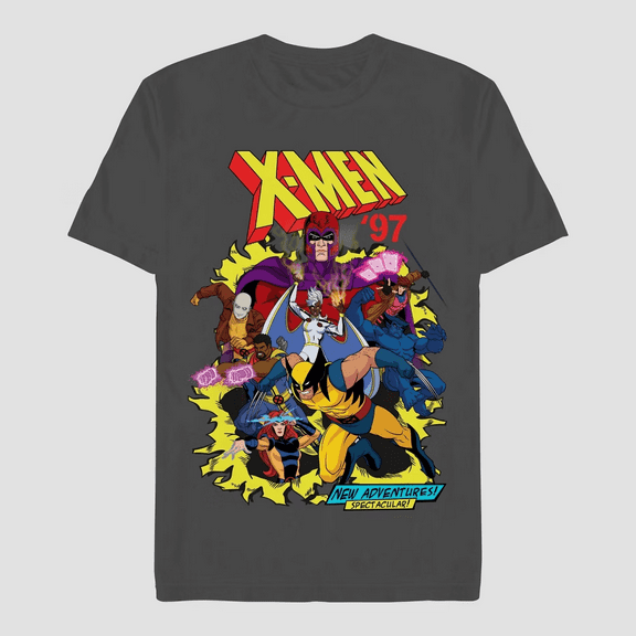 Men's Disney X-Men Short Sleeve Graphic T-Shirt - (Dark Gray, Large)