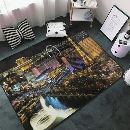 Las Vegas Night View Area Rug 3x5 Super Soft Washable ...