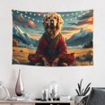 thumbnail image 2 of Easygdp Meditating Golden Retriever Tapestry Wall Hanging, Wall Tapestries for Bedroom Aesthetic Living Room Office Decor 60x40in, 2 of 8