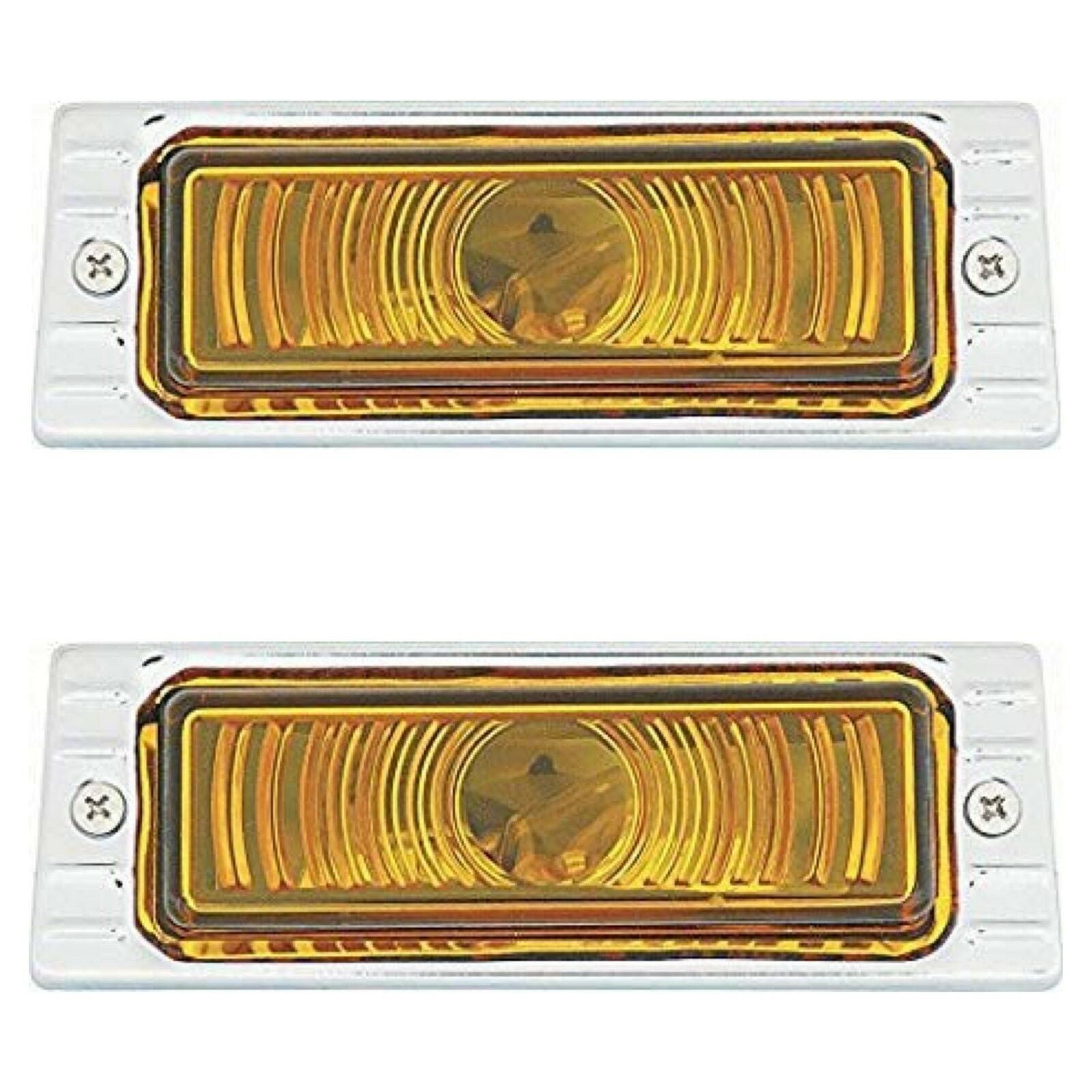 OER 1947-1953 Chevy GM Truck Clear Park Lamp Assembly Set Amber 12 Volt 