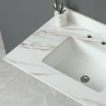thumbnail image 6 of 37 Inch Marble Vanity Top, Bathroom Vanity Top with Undermount Rectangular Middle Sink and 4" Height Backsplash, Pre-Drilled 8 Inch Faucet Hole Spread Vanity Top, Carrara white with veins, 6 of 9