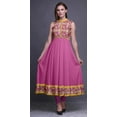 thumbnail image 2 of Bimba Kurti Indien Long Feuilles Mauve pour Femmes Tenue de Soirée Robe Anarkali Kurti Sans Manches Grande, 2 of 6