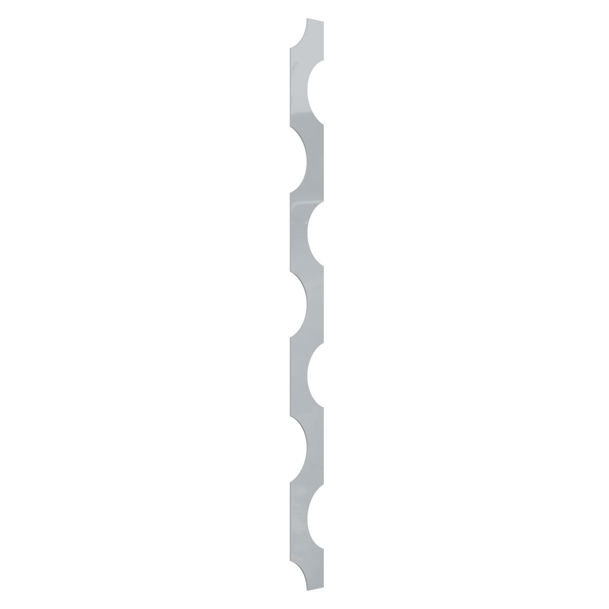 Ekena Millwork 47"H x 1/8"T Bridgeport Adjustable Acrylic Decorative Slat Wall Panel Kit, Grey (contains 11 Slats + 1 Straight Edge Starter Slat)