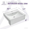 thumbnail image 4 of ANZZI Vitruvius Series 20.5" Ceramic Vessel Bathroom Sink in Glossy White, 4 of 5