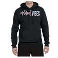 thumbnail image 2 of Mermaid Vibes Cute Shimmer | Mens Fashion Hooded Sweatshirt Graphic Hoodie, Black, Small, 2 of 3
