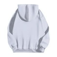 thumbnail image 4 of YDDIAN Halloween Costume Woman Oversized Graphic Baggy Ghost Hoodie Long Sleeve Winter Basic Drawstring Spooky Pullover with Pockets White L, 4 of 5