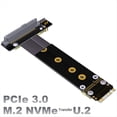 thumbnail image 2 of Cable Adaptador M.2 NVME A SSD U.2 de 10 cm, Extensor M.2 NVME Key-M Gen3 X4, Adaptador de Estado Sólido SFF-8639 NVMe SSD., 2 of 5