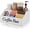 White, variant on Coffee Station Organizer for Countertop – Wooden Coffee Bar Organizer with Adjustable Dividers,Holds K Cup Pod & syrup bottles, for Kitchen, Office, or Bar and Tea Station, White