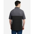 thumbnail image 3 of CORE365 CE112C Men's Fusion ChromaSoft™ Colorblock Polo-BLACK/ CARBON HEATHER-3XL, 3 of 6