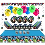 Marvel Avengers Premium Deluxe Birthday Party Supplies Jumbo Bundle Pack for 16 Guests (Plus Party Planning Checklist by Mikes Super Store)